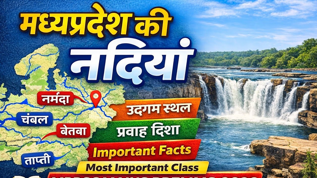 मध्य प्रदेश : प्रमुख नदियाँ | MPPSC Prelims 2026 | Madhya Pradesh ...