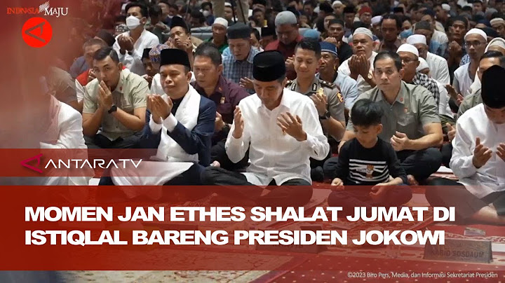 Momen Jan Ethes shalat Jumat di Masjid Istiqlal bareng Presiden Jokowi