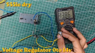 How to make Timer ic 555 voltage regulators circuit at home(0-12v) #nagarexperiment,