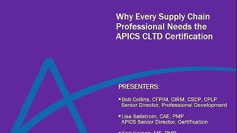 Why Every Logistics Professional Needs the APICS CLTD