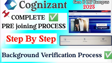 Cognizant Complete Background Verification Process Step By Step 2025 | Pre Joining Process  2025