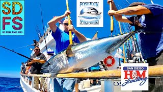 Bluefin Tuna Fishing Tanner Bank on Poseidon Sportfishing H&M Landing San Diego Long Range SDFS