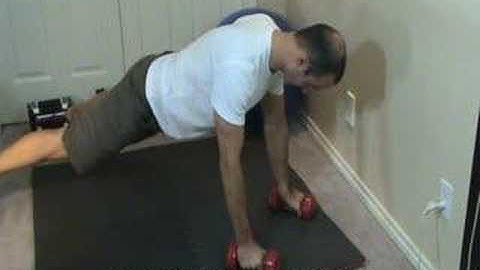 Ab Workout - Renegade Dumbbell Rows - Step by Step