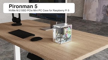 Pironman 5 NVMe M.2 SSD PCIe Mini PC Case for Raspberry Pi 5