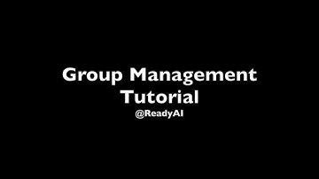 Tutorial Video - How to Create Student Groups