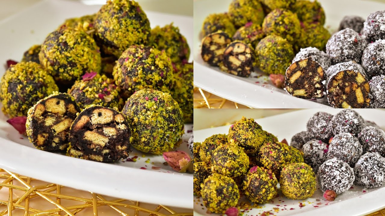 كرات البسكوت بالشكولاته بخمس دقائق بتكون جاهزه 😋 Biscuit balls