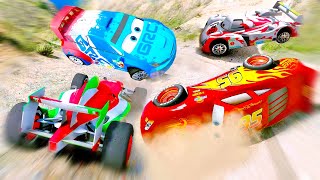 Race Cars 2 Lightning McQueen, Raoul Caroule, Shu Todoroki, Francesco Bernoulli - Carros 2