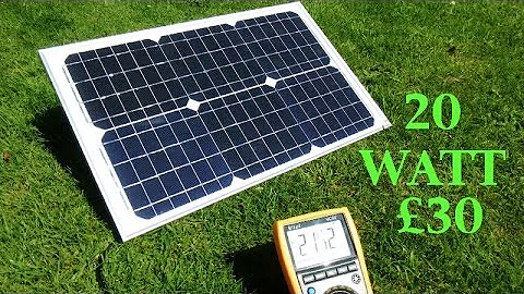 A cheap 20 watt 1.2 amp Ebay solar panel battery charger. 2016