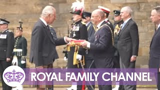 King Charles Presented The 'Elizabeth Sword' and Keys to Edinburgh