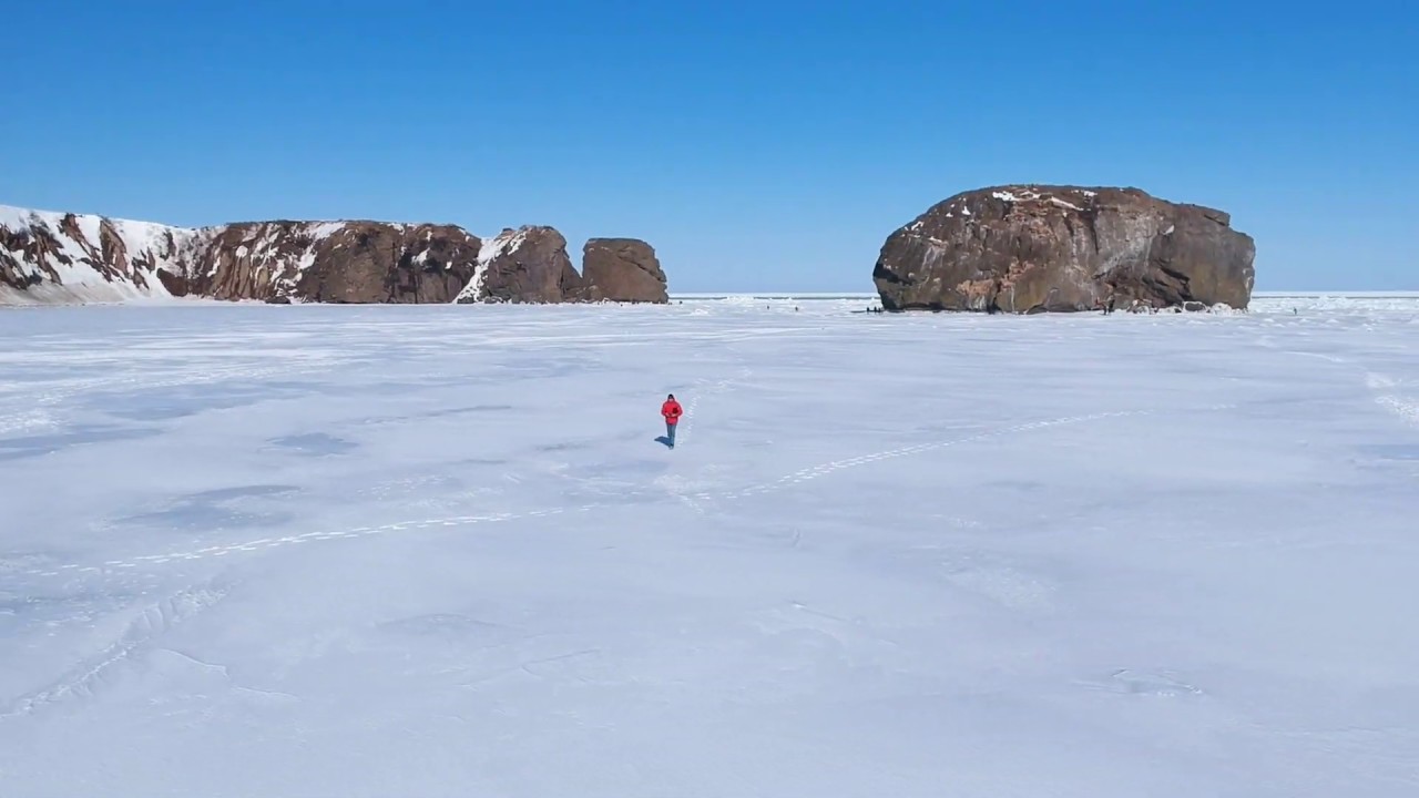 Сахалин. Бухта Тихая, ледопады - YouTube