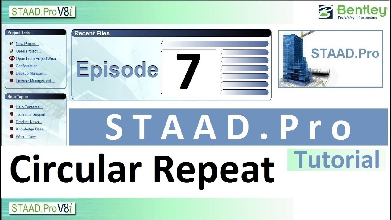 #7. Circular Repeat in STAAD.Pro - YouTube