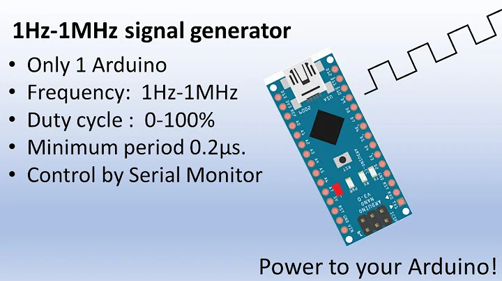 Arduino 1Hz 1MHz adjustable PWM signal generator