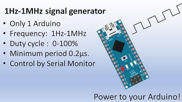 Arduino 1Hz 1MHz adjustable PWM signal generator