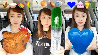 Asmr Eating Emoji Foods 🍭🧋🍿🥑🍓🍉🥑🍰🥩🍅🍦 Relaxing Tiktok Food _ Satisfying