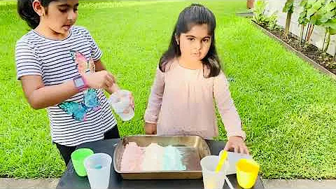 Easy DIY Science Experiment for kids |  Rainbow Baking Soda and Vinegar | Fun Science Experiment