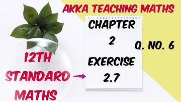 12th Maths|Chapter:2|Exercise:2.7 Q. No.6 |polar form of Complex number