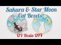 UV Resin DIY Sakure &amp; Star Moon Cat Bezels