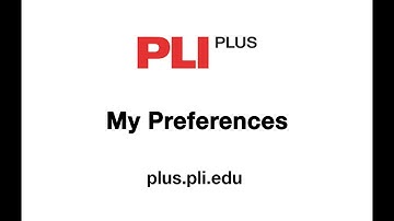 My Preferences on PLI PLUS