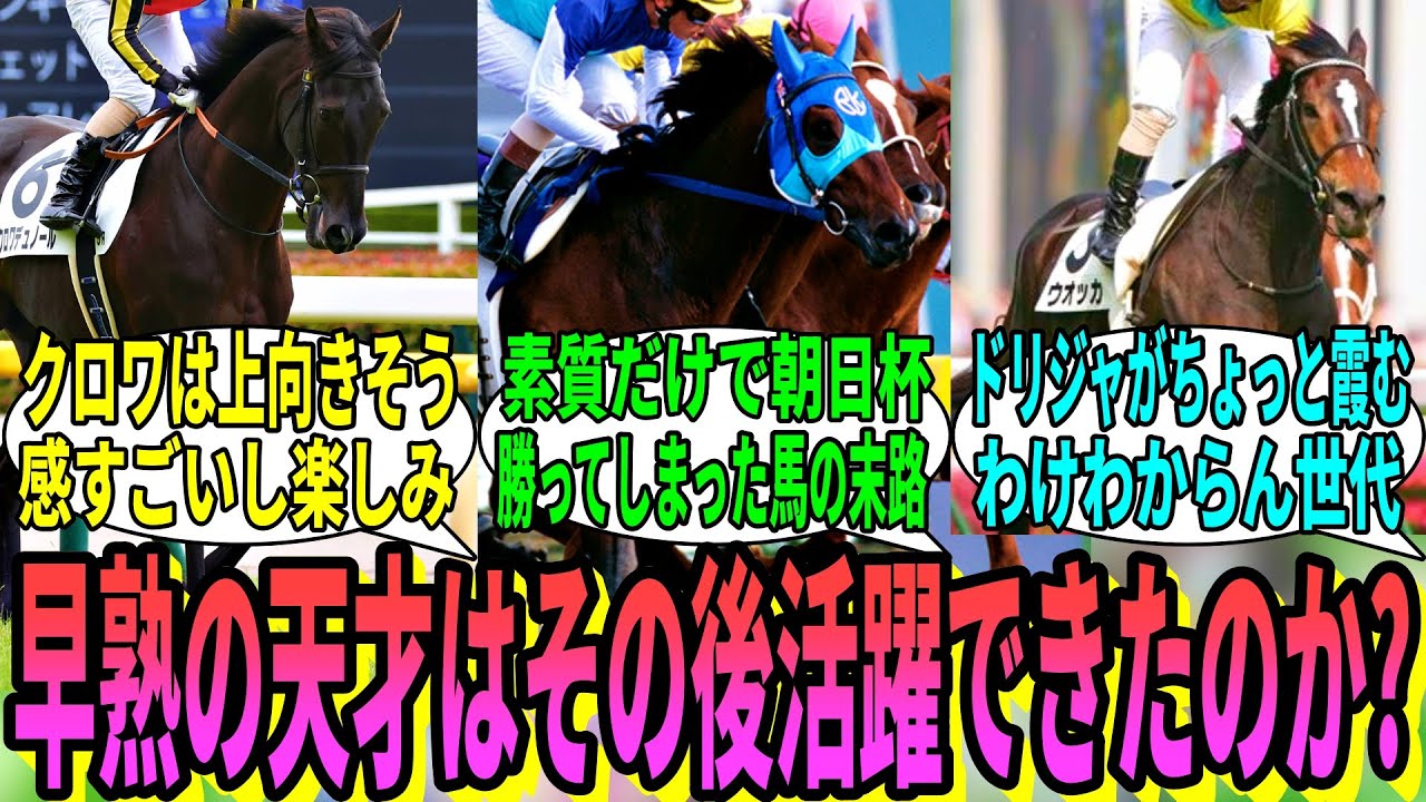 【競馬の反応集】「2歳GI級勝ち馬のその後を追ってみる」に対する視聴者の反応集