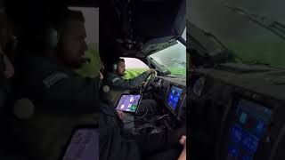 Inside the cockpit of the Dominator 3 storm-chasing vehicle