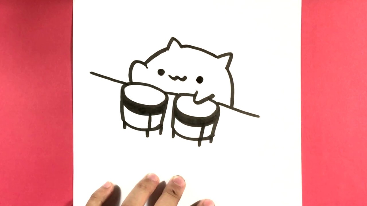 How to Draw Bongo Cat