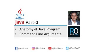 Java Part-3 | Anatomy of Java Program and Command Line Arguments  (Gujarati)