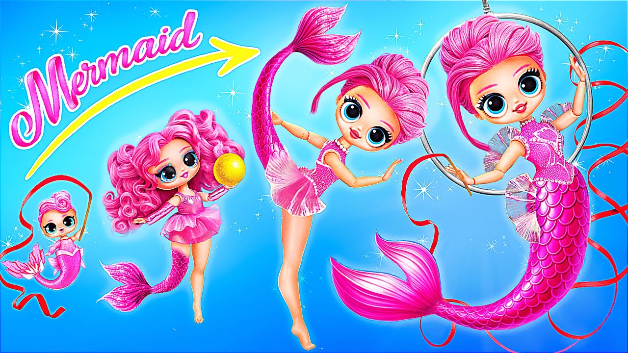 La LOL Sirène Gymnaste Grandit ! DIY Pour Poupées: La Famille De Sirènes