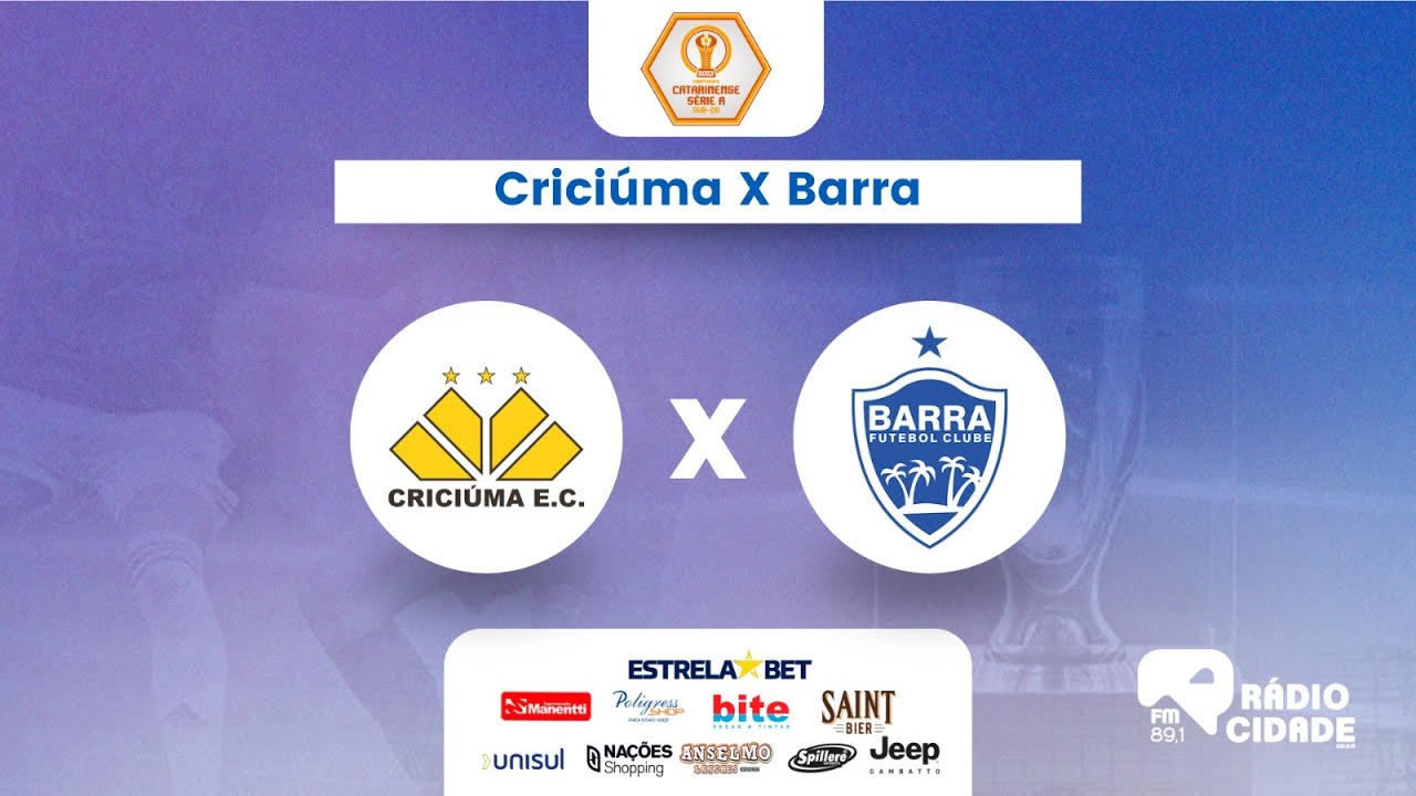 FUTEBOL É DA CIDADE COM CRICIÚMA X BARRA - 13/8/2024 - YouTube