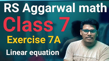RS Aggarwal math class 7 Exercise 7A ।। Class 7 Exercise 7A RS Aggarwal math solution