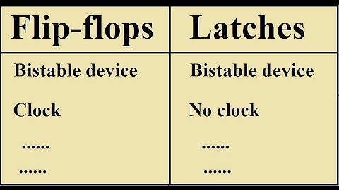 Flip-Flops and Latches : Comparisons/Differences