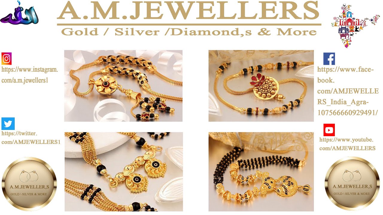 Mangalsutra Gold Latest Design Images 2020 Short Gold Designs & 2021 Pendel desgin a.m.jewellers