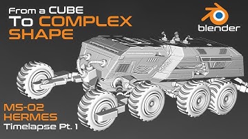 Modelling a Giant SciFi Truck "HERMES" Timelapse Pt.1 (with Blender)
