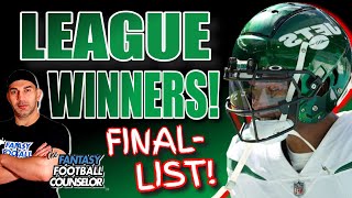 Top 15 Fantasy Football League Winners 2023 - Must Draft Players!