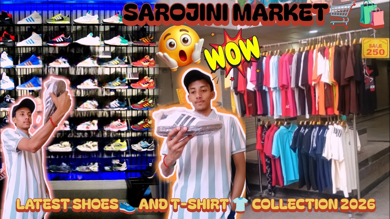 Sarojini Nagar Market Delhi |Latest Samba Adidas 👟shoes and t-shirt collection😱||Latest video 2026👍.