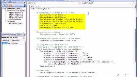 SAP2000   25 Open Application Programming Interface  Watch & Learn