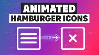 Basic, Intermediate & Pro animated hamburger icons