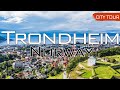 Trondheim norway  city tour  drone 4k
