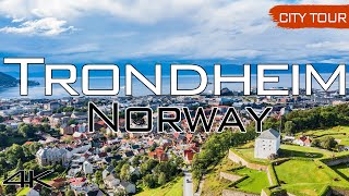 Trondheim, Norway  City Tour & Drone, 4k