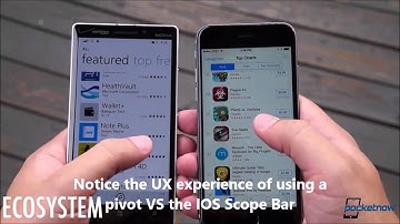 IOS and Windows Phone UX Experience (Pivots and Scope Bar)