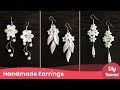 3 Simple Wedding Pearl Earrings. Bridal Drop Earrings Tutorial. Craft Ideas