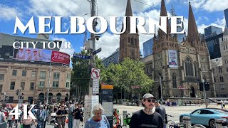 [4K WALK] Australia Melbourne city walking tour 2024! CBD 4K HDR 60fps