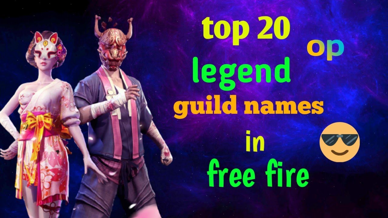 free fire top 20 unique guild names ideas - YouTube