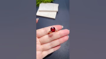 Step into luxury with this breathtaking cushion-cut Ruby #gemstone #rosegold #shortsfeed #viral