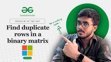 Find duplicate rows in a binary matrix | 🧑‍💻 C++, Java, Python | Brute force & Optimal | POTD | GFG