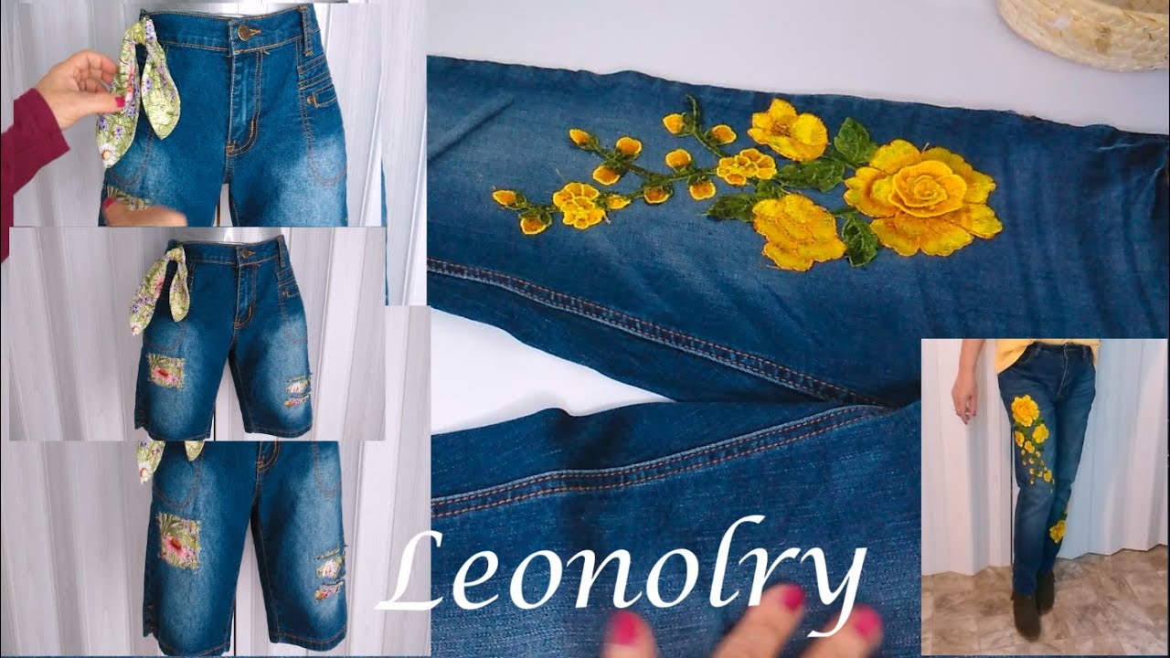 Dos ideas para darle un nuevo diseño a tus mahones con parches. - YouTube