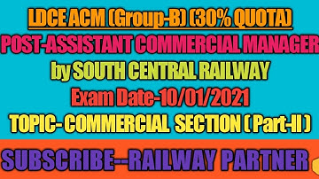 LDCE ACM (30% QUOTA)- (PART-II) by SCR on DATE 10/01/2021