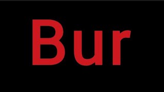 How to  Pronounce Bur