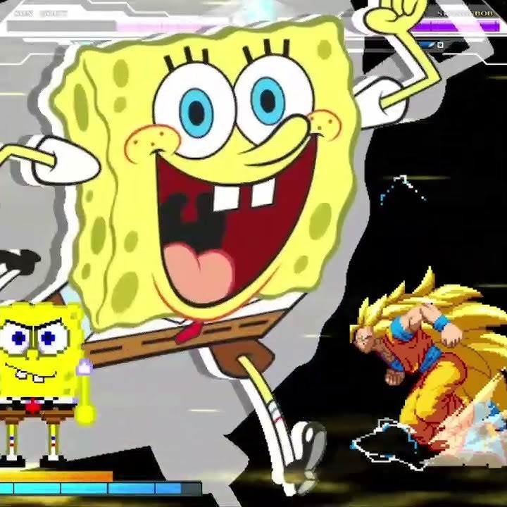 Spongebob VS Goku (MUGEN 1.1) #shorts #mugen