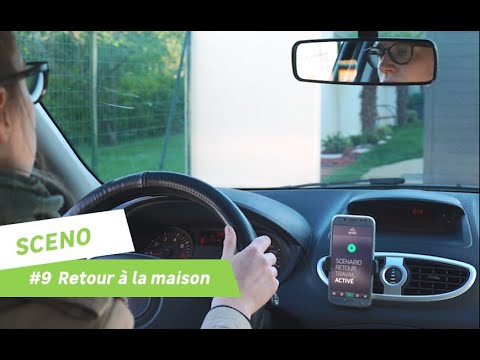 Au retour chez soi avec Enki, le portail s'ouvre et le smartphone devient la télécommande !