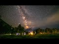 Архыз 2020 ночь на поляне Таулу Таймлапс со звездным небом Timelapse with a starry sky